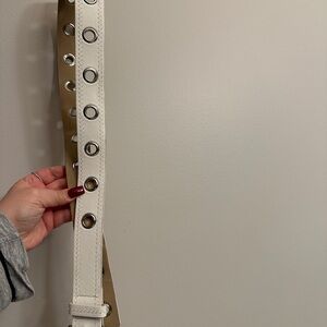 White Grommet Belt